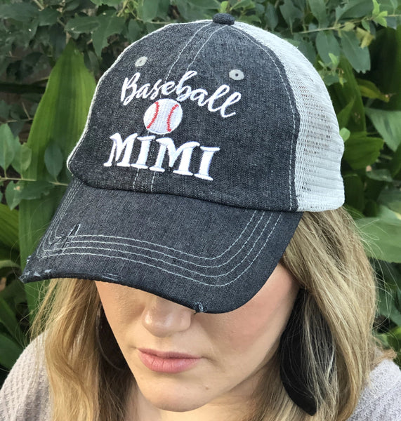 Cocomo Soul Womens Baseball Mom Hat | Baseball Mom Messy Bun High Ponytail Hat | Baseball Love Hat | Baseball Mom Cap 203 Dark Grey