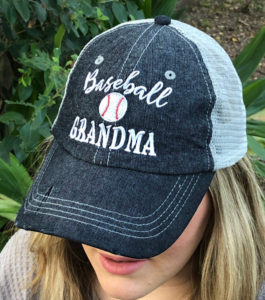 Football Grandma Mesh Embroidered MESH Hat Trucker Hat Cap